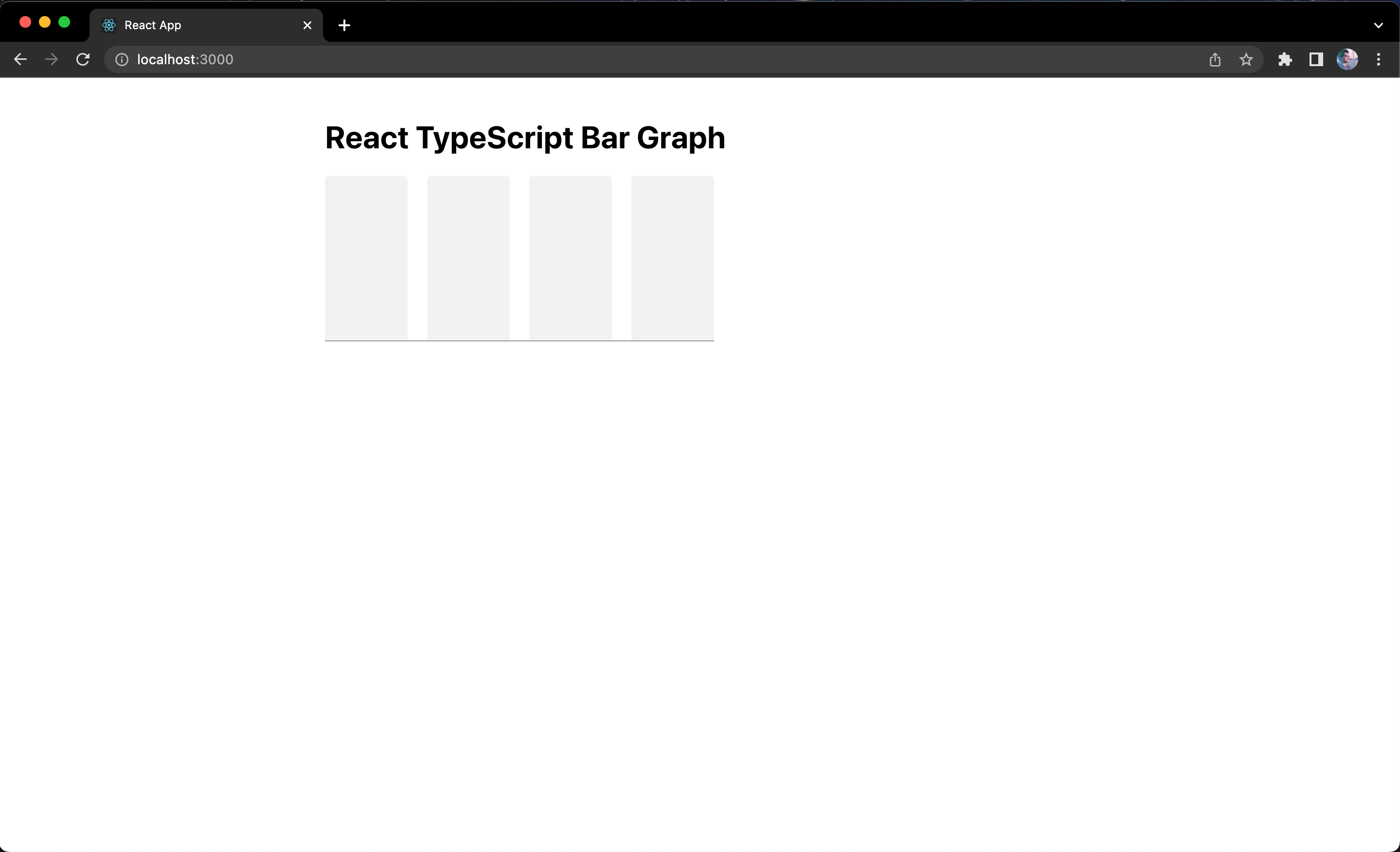 Screenshot of bar graph built in React and TypeScript