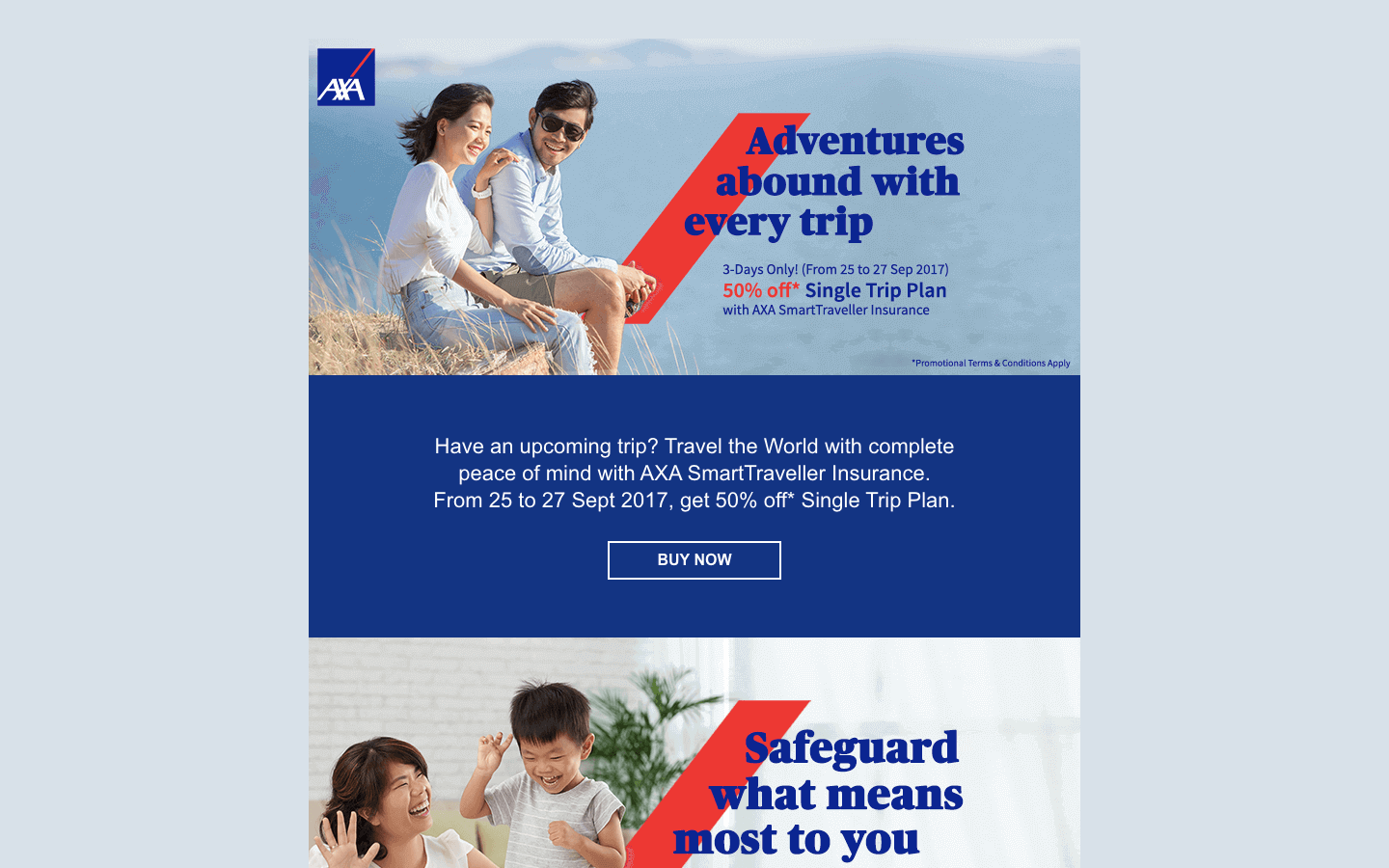 Screenshot of AXA Email Templates