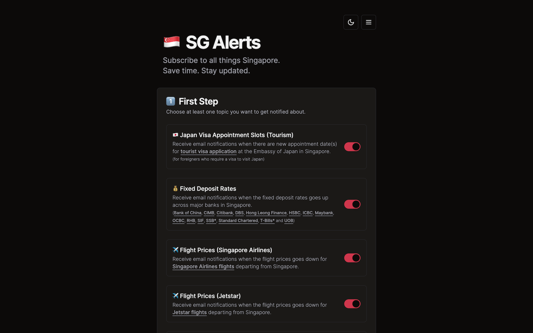 Screenshot of 🇸🇬 SG Alerts
