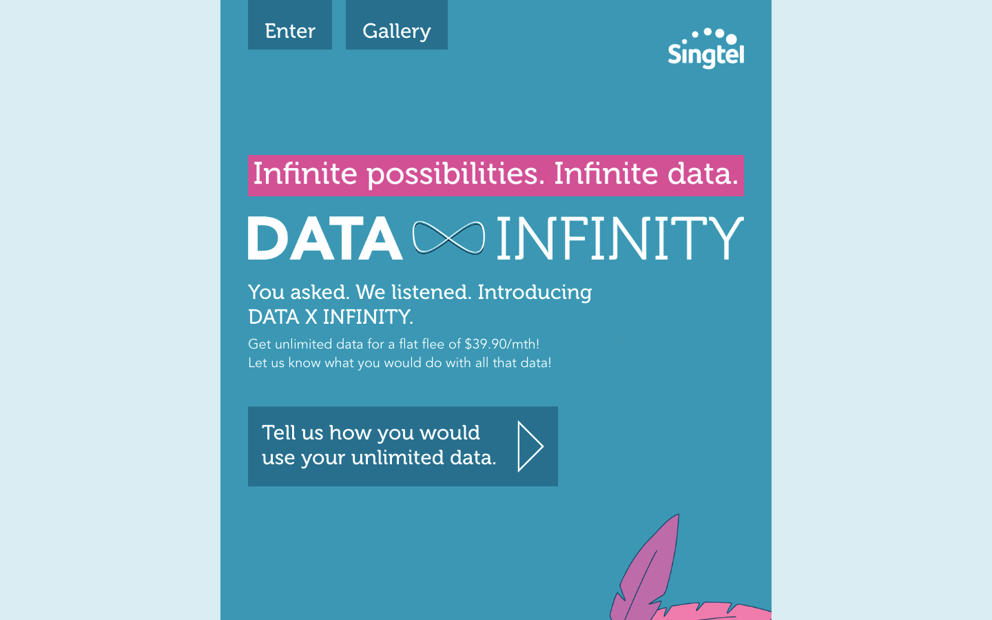 Screenshot of Singtel: Data x Infinity