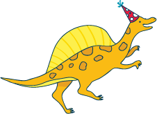 party dinosaur sticker