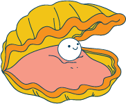 cute clam sticker